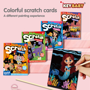 مخصص صيحات جديدة DIY صور سوداء ورق رسم سحري بطاقات فنية للأطفال هدية - Product Image 2