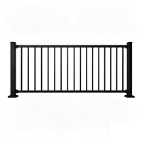 Rampe de piscine en aluminium gris anthracite pour hôtel, terrasse, balcon, barrière verticale avec revêtement en poudre