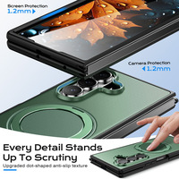 Soporte Magnético de Lujo para Coche, Funda Plegable Antigolpes para Teléfono con Rotación de 360 Grados °   Soporte de Anillo con Cobertura Total para Samsung Galaxy Z Fold 8 Ultra