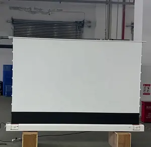 FTE150XH2 lazer TV projeksiyon ekranı 150 inç zemin yükselen projeksiyon perdesi motorlu akıllı tv için