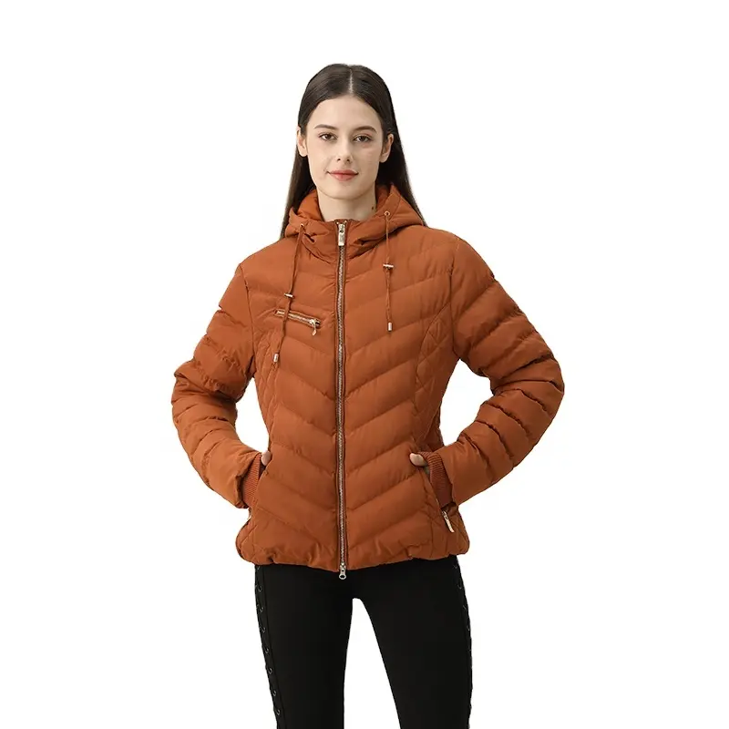 New Arrivals High Quality Women Puffer Coat Light Weight Long Sleeves Cotton Jacket For Woman