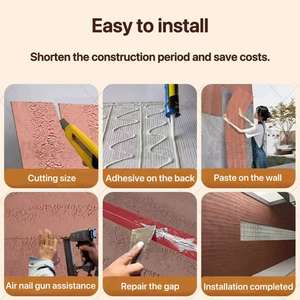 Moderno A-Class prefabbricato in pietra morbida con muro di terra battuta nuovo Moro pietra pietra colata decorazione murale grande lastra - Product Image 6