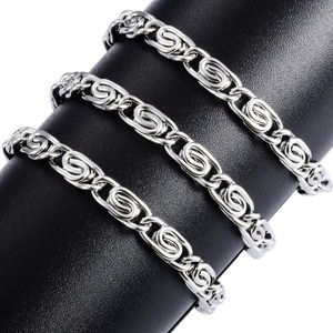Collier chaîne à maillons en forme de trombone en acier inoxydable 1,5 mm 2 mm pour femmes et hommes, couleur argent, bijoux créatifs style hip-hop - Product Image 5