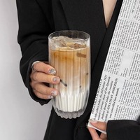 Vente en gros de verres à whisky à l'ancienne de style américain Bar Tasse en verre Highball nervuré en verre à motif de diamant