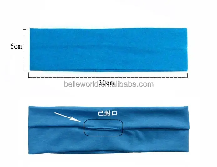 Belleworld Fabriek Op Maat Logo Kleur Hot Selling Yoga Hoofdband Multi Effen Kleur Hardloopbanden Fitness Voor Unisex