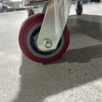 Chariot à plateforme en acier inoxydable personnalisé 201/304 SUS avec roues, pour hôtels, restaurants et cuisines