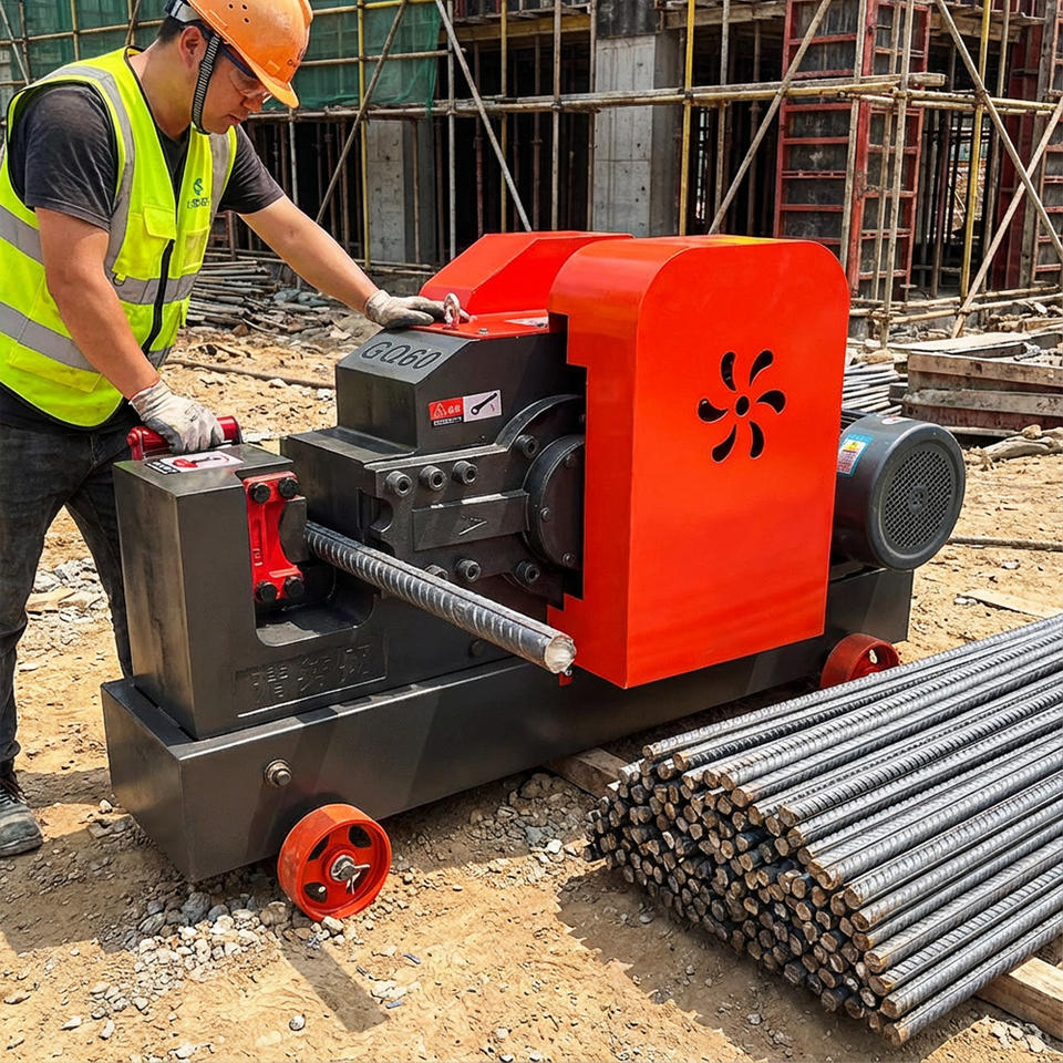 Hydraulic Rebar Cutting Machine GQ60 45mm 7.5kW Double Speed Steel Bar ...