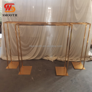SMOOTH Event Party Stage Decoration <b>Backdrops</b> Supplies Gold Frame Flower <b>Stand</b> Wedding Arch for Wedding Party Events Decor - Product Image 1