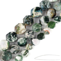 Perles naturelles en Agate d'arbre à facettes, vente en gros, livraison gratuite, Agate de diamant, coupe ample, 15.5"