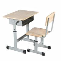 Bureau et chaise pour un seul élève, réglables en hauteur, meubles scolaires durables pour la maison et le bureau