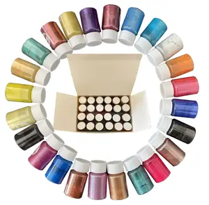 批发宽松高品质30色天然云母粉颜料用于油墨、口红和橡胶染色