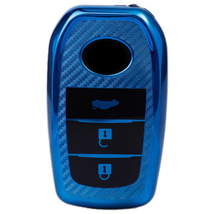 Housse de protection pour clé de voiture <span class=keywords><strong>Toyota</strong></span> Crown Highlander Corolla Hybrid Prado Camry, en TPU électroplaqué, pour télécommande de voiture - Product Image 1
