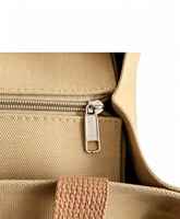 Sac fourre-tout en toile brodé motif chiot de dessin animé, prêt à être expédié, multi-poches, sac à main portable, organisateur de rangement pour les voyages quotidiens