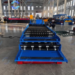 Luxury Villa Double-layer Decorative Color Steel <b>Tile</b> Production Equipment Full-automatic Double-layer Roll Forming Machine - Product Image 2