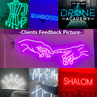 Enseigne néon LED personnalisée - USB/AC, intensité réglable, indice de protection IP65, acrylique + silicone, garantie 3 ans, décoration murale, enseigne électrique