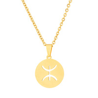 Ethlyn argent couleur/or couleur mode acier inoxydable berbère pendentif collier hommes et femmes afrique bijoux cadeau