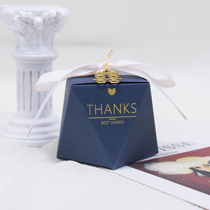 Emballage de bonbons de mariage créatif, boîte-cadeau, diamants bleus, boîte d'emballage de bonbons, vente en gros - Product Image 5