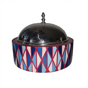 Casserole en bois au design admirable avec couvercle en acier pour servir des plats chauds à la maison, à l'hôtel et au restaurant - Product Image 1