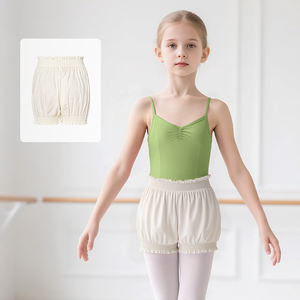 Shorts de <span class=keywords><strong>danse</strong></span> taille haute pour filles, shorts de sport style lanterne, shorts de <span class=keywords><strong>danse</strong></span> à motif fleur pour enfants - Product Image 2