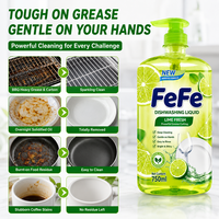 Liquide vaisselle Lime Fresh 750 ml, puissant dégraissant, nettoyage en profondeur, rinçage facile, doux pour les mains, nettoyant pour la cuisine