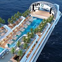Barco de Lujo para Fiestas, Plataforma Flotante Marina Personalizada para Club de Playa