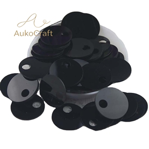 Paillettes en PVC décoratives pour tricot, 20 mm, à grand trou, rondes et plates, pour costumes et robes, en vrac, pour bricolage - Product Image 3