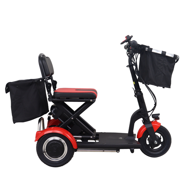 3-Wheel Folding Mobility Scooter Waterproof Brushless Motor Long Range Lightweight Aluminum Alloy Scooter