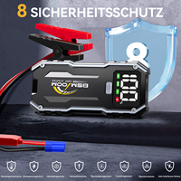Démarreur de Voiture Portable avec Batterie Externe, Courant de Démarrage Élevé, Anti-Étincelles, Éclairage LED, USB-C/USB-A – Kit d'Urgence