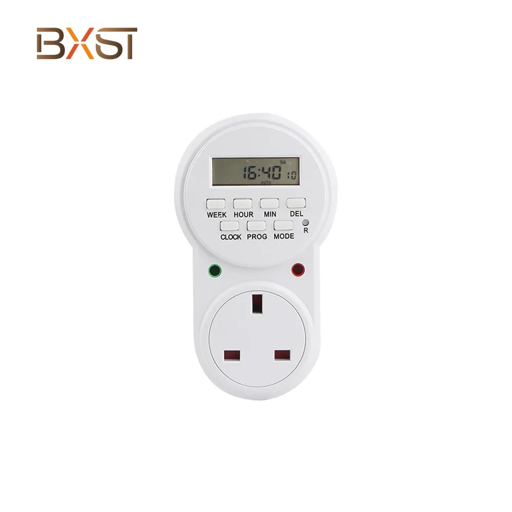 BXST 230V New Electronic Programmable Digital Timer Countdown Mains Plug-in Timer for Home