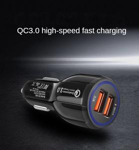 Chargeur de voiture rapide à double <span class=keywords><strong>port</strong></span> USB 18W QC3.0 Chargeur de téléphone portable USB pour téléphone pour Samsung Tablet Output Power Electric Quick <span class=keywords><strong>Char</strong></span> - Product Image 6