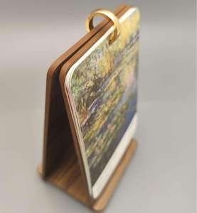 <span class=keywords><strong>Calendario</strong></span> de Escritorio Moderno y Minimalista 2026, <span class=keywords><strong>Calendario</strong></span> Portátil con Cambio de Página, <span class=keywords><strong>Calendario</strong></span> Creativo de Madera con Impresión de Pintura al Óleo - Product Image 5