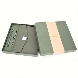 2025 Corporate Gift Idea 7-in-1 Business <b>Notebook</b> & Pen Gift <b>Set</b> with Custom Logo Silk Screen Printed A5 PU for Promotional Use - Product Image 1