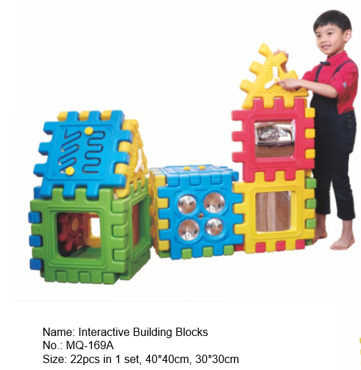 Grand ensemble en plastique de bloc du bâtiment 22pcs