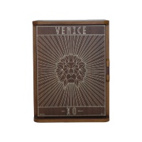 Boîte cadeau en bois de luxe pour vin avec fermeture magnétique, motif géométrique gravé sur mesure, emballage haut de gamme pour spiritueux