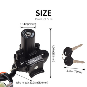 สวิตช์กุญแจรถจักรยานยนต์แบบหมุน สำหรับ ZXR400 ZZR400 ZZR600 91-06 ตำแหน่งด้านบน อะไหล่ใหม่ หมายเลข 7372 - Product Image 2