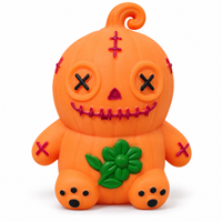Jouet Squishy Citrouille Homme d'Halloween en Gros, Jouet Anti-Stress Doux à Presser, Jouet Fidget, Mignonne Poupée Citrouille, Boîte Cadeau