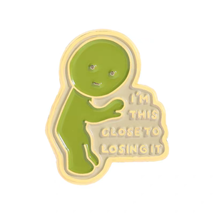 Épingles en émail personnalisées « Il est temps de faire des excréments » drôles, figurines de Sonny Angel, broches, badges de revers, petite figurine verte mignonne - Product Image 2