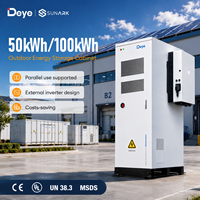Armoire de batterie solaire Deye GE-F60 pour stockage d'énergie domestique 50Kwh 100Kwh 200Kwh, armoire extérieure, batterie LFP industrielle