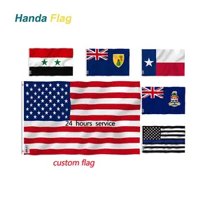 HanDa 3 * 5Ftカスタマイズ可能な最も長持ちする国旗全天候型の外で美しい色の国旗