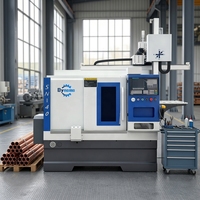 Nouvelle machine à tourner CNC verticale à double broche de qualité supérieure avec commande FANUC pour usinage moyen et automatique