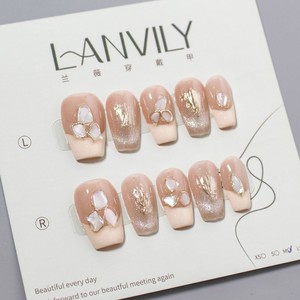 RONIKI <span class=keywords><strong>Faux</strong></span> Ongles Courts Arrondis à Presser, Sûrs pour le Travail Quotidien, Réutilisables, en Gel, Manucure Simple pour Femmes - Product Image 5