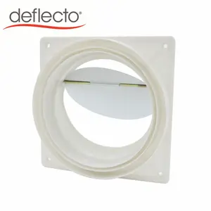 6 Inch Kitchen Exhaust Back draft Damper Plastic Duct Connector with Metal Flapper for Range Hood Venting