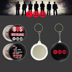 Listo para enviar al por mayor: <span class=keywords><strong>Nuevo</strong></span> álbum 2026 World Tour, mercancía Kpop de ídolos, llavero de espejo, pines de seguridad metálicos de hojalata, insignia metálica - Product Image 2
