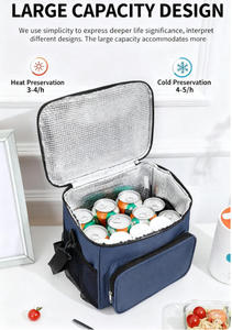 Wholesale 600D Polyester Waterproof Lunch <strong>Bag</strong> Travel Outdoor <strong>Picnic</strong> Insulated Cooler <strong>Bag</strong> Men's Insulated Lunch <strong>Bag</strong> - Product Image 6