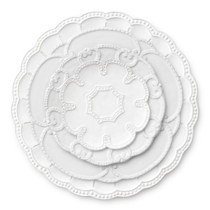 <span class=keywords><strong>Assiette</strong></span> de dîner personnalisée avec logo, style royal, motif floral, blanc classique, décorative en relief, ensemble de vaisselle en porcelaine, <span class=keywords><strong>assiette</strong></span> de présentation <span class=keywords><strong>pour</strong></span> mariage - Product Image 1
