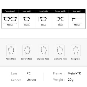 نظارات قراءة بإطار معدني نصف حافة مع حماية من الضوء الأزرق من مورد نظارات بالجملة - Product Image 4