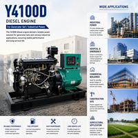 Motor Diésel Pequeño YANGDONG Y4100D de 30kW 36kW 1500rpm 1800rpm, 4 Cilindros, Refrigerado por Agua, para Generador, Energía Industrial