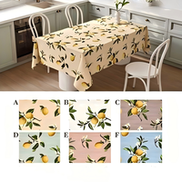 Nappe de table en PVC imprimée avec surface mate, anti-rayures, imperméable, écologique, rectangulaire, pour la salle à manger intérieure et l'extérieur