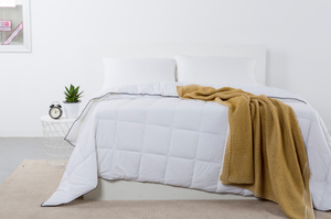 Gewogen Deken Set Grijze Ruit Volwassenen Ergotherapie Angst Slapeloosheid Agitatie Autisme Adhd - Product Image 5