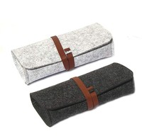 Sac à lunettes XUZE FP-709 en feutre doux et léger (85g) avec sangle, design rétro multifonctionnel, tendance 2020, haute qualité